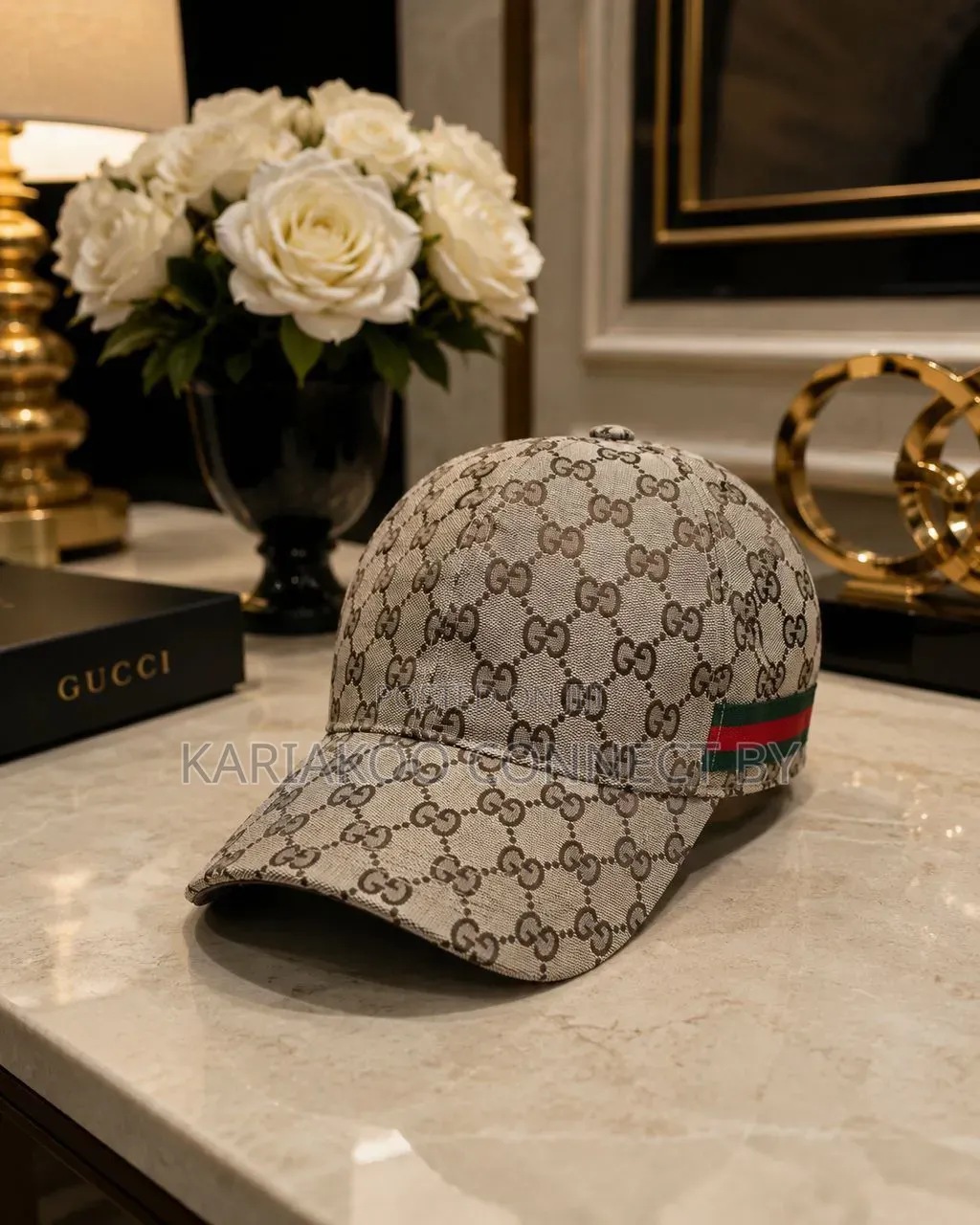 Classic Gucci Canvas Monogram Cap
