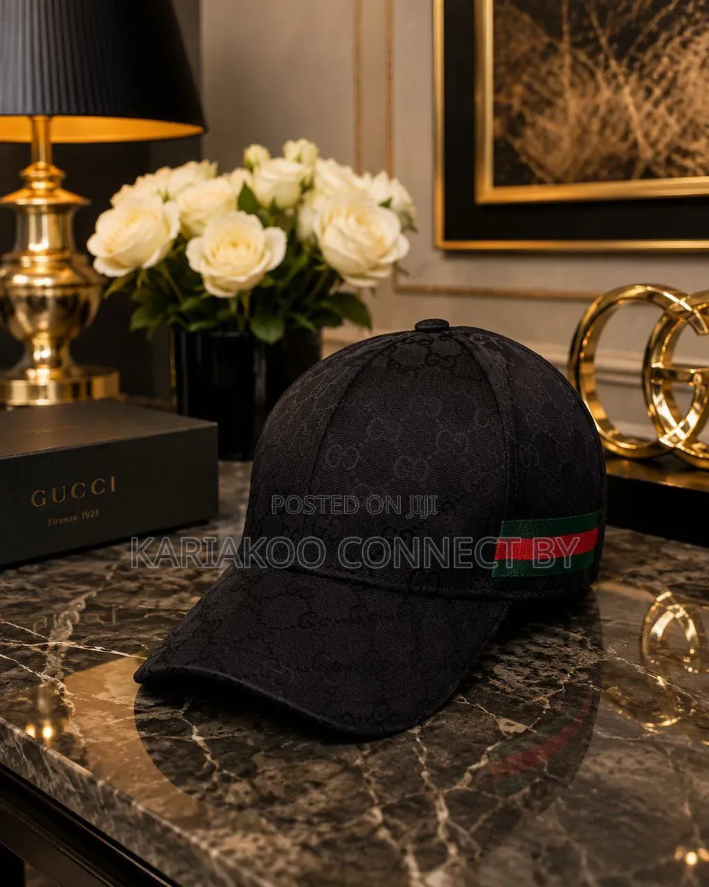 Classic Gucci Canvas Monogram Cap