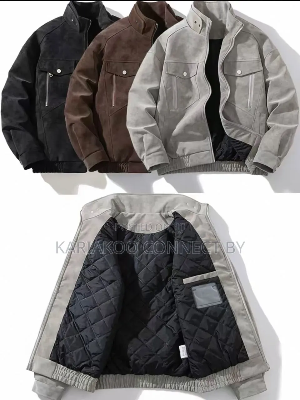 Premium Suede Bomber Jackets