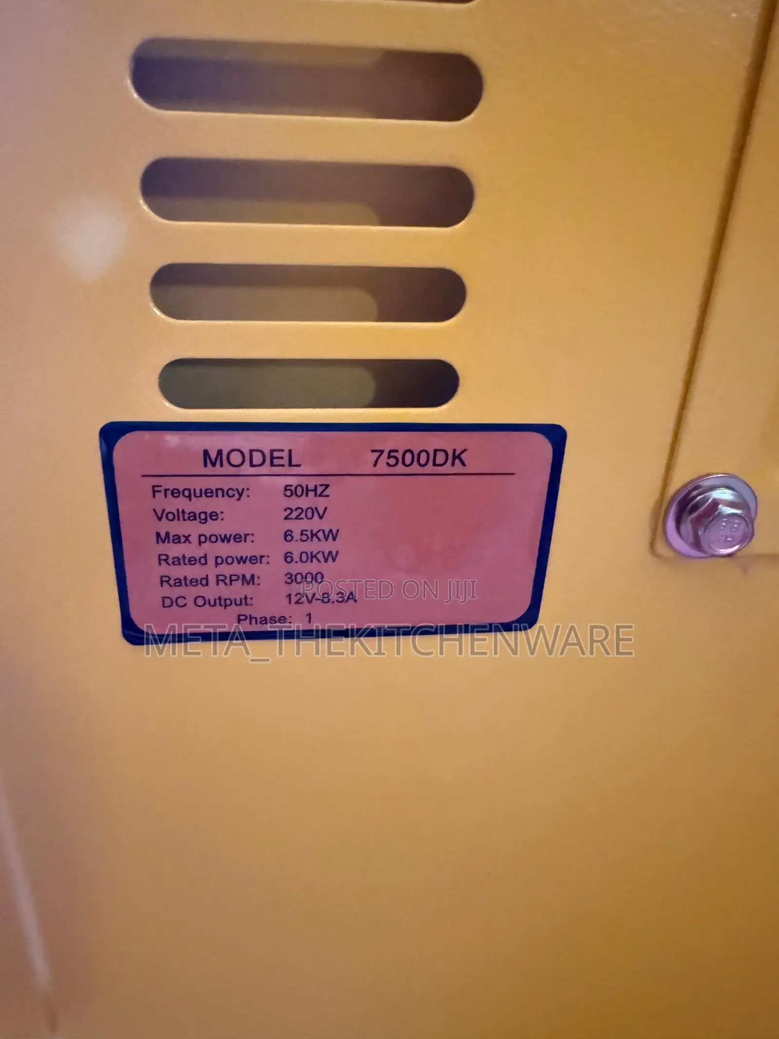 Dahfa Diesel Generator 6.5kw Key Start 7500dk