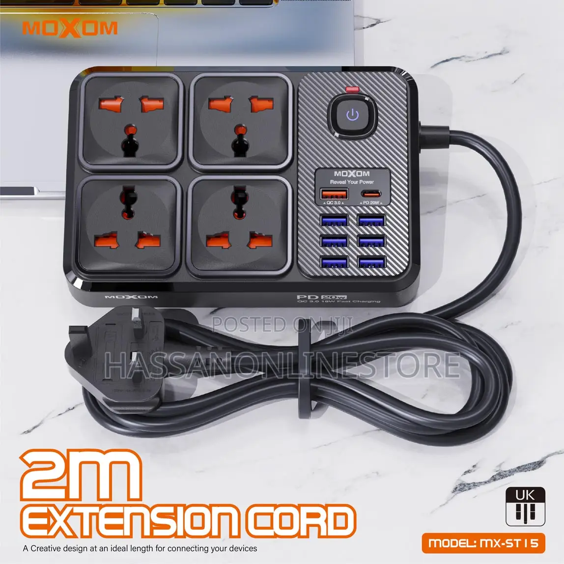 Moxom Mx-St15 12-in-1 Power Strip