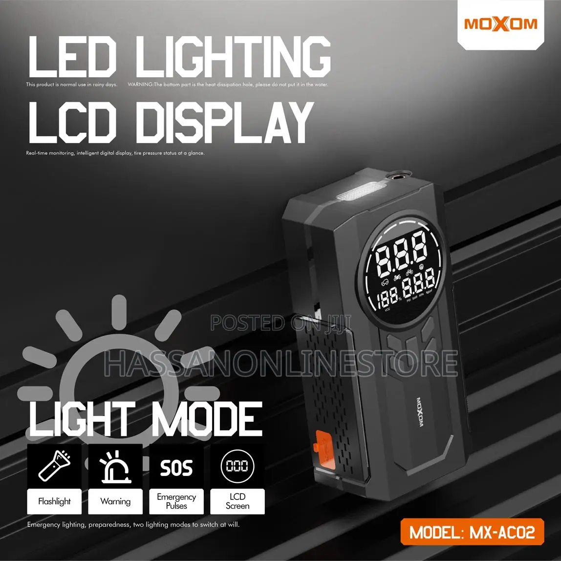 Moxom Mx-Ac02 Air Compressor, Car Jump Starter,