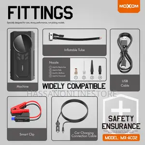Moxom Mx-Ac02 Air Compressor, Car Jump Starter,