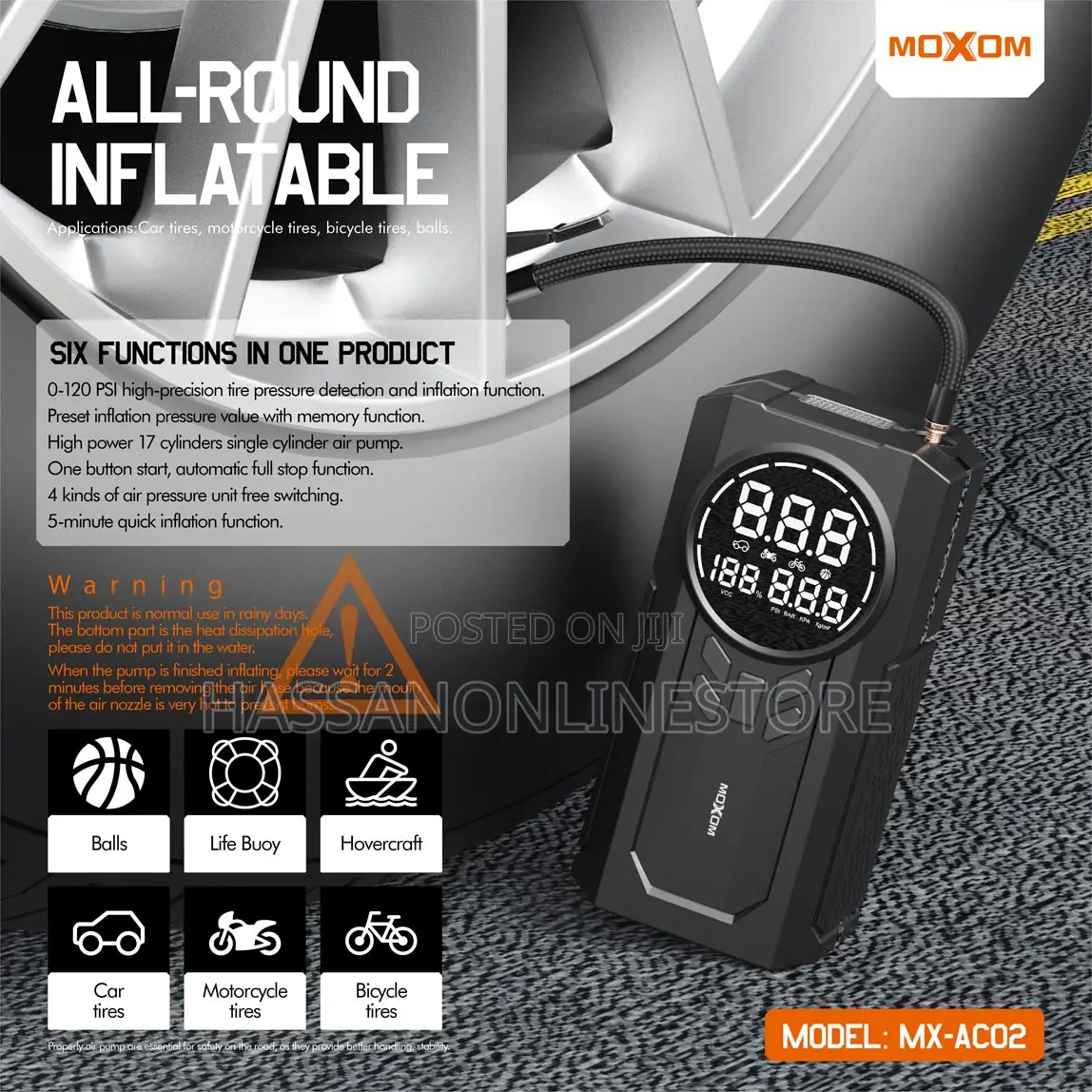Moxom Mx-Ac02 Air Compressor, Car Jump Starter,