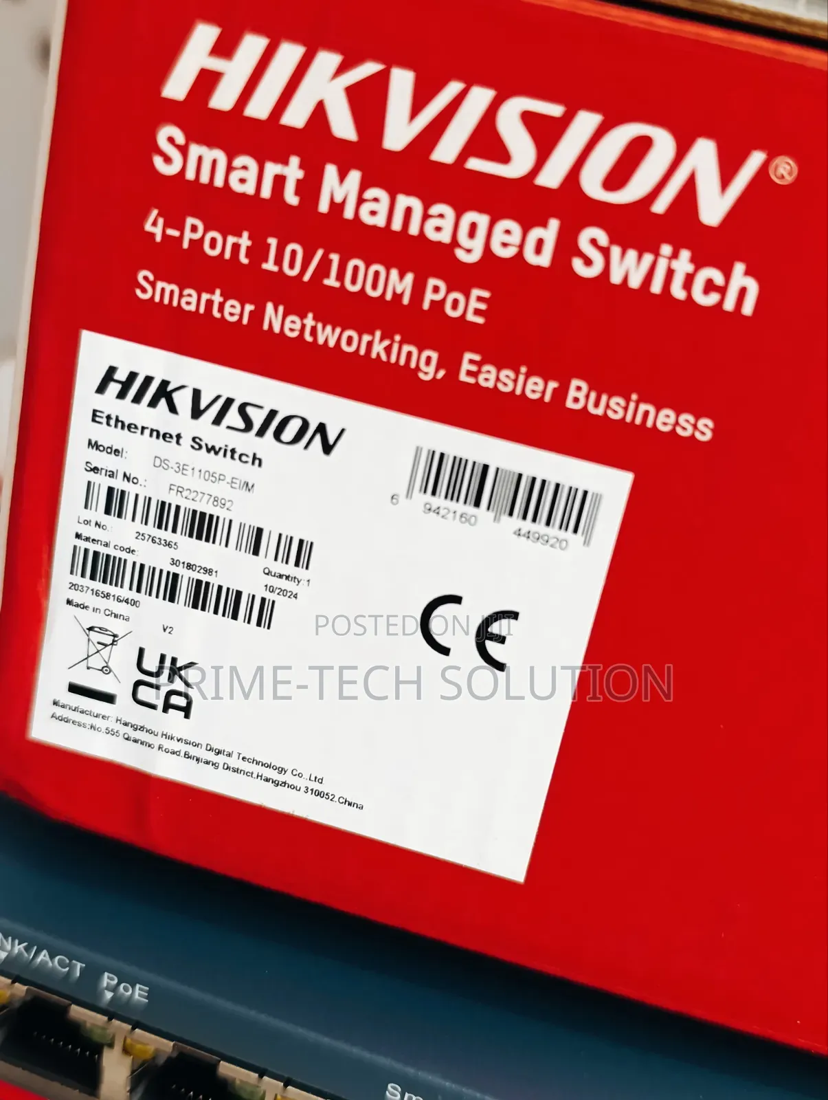 Hikvision Ds-3e1105p-Ei/M Poe Switch 4 Port 45w — CCTV | Tz