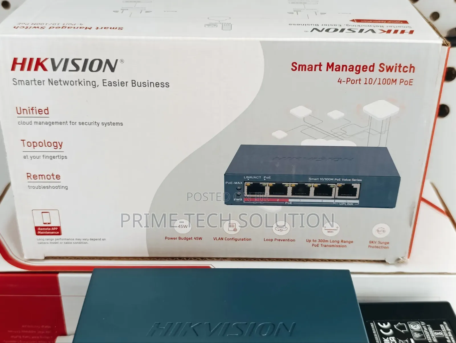 Hikvision Ds-3e1105p-Ei/M Poe Switch 4 Port 45w — CCTV | Tz