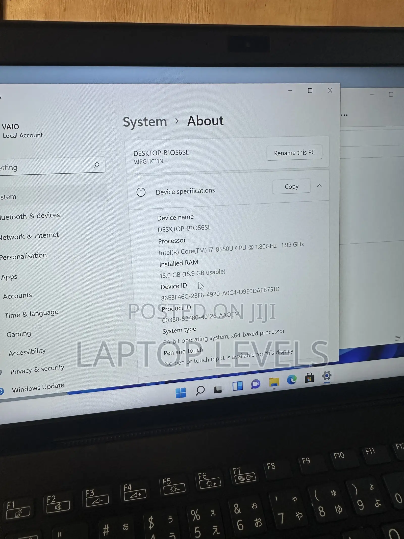 Laptop Sony VAIO E11125CN 16GB Intel Core i7 SSD 256GB