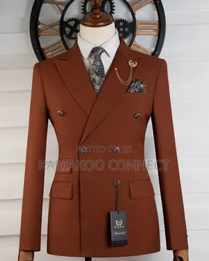 Burnt Brown Double Breasted Format Suit