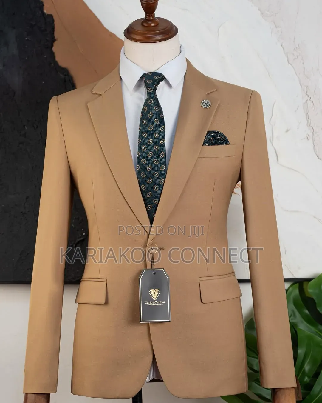 Camel Brown Premium Men's Classic Suit