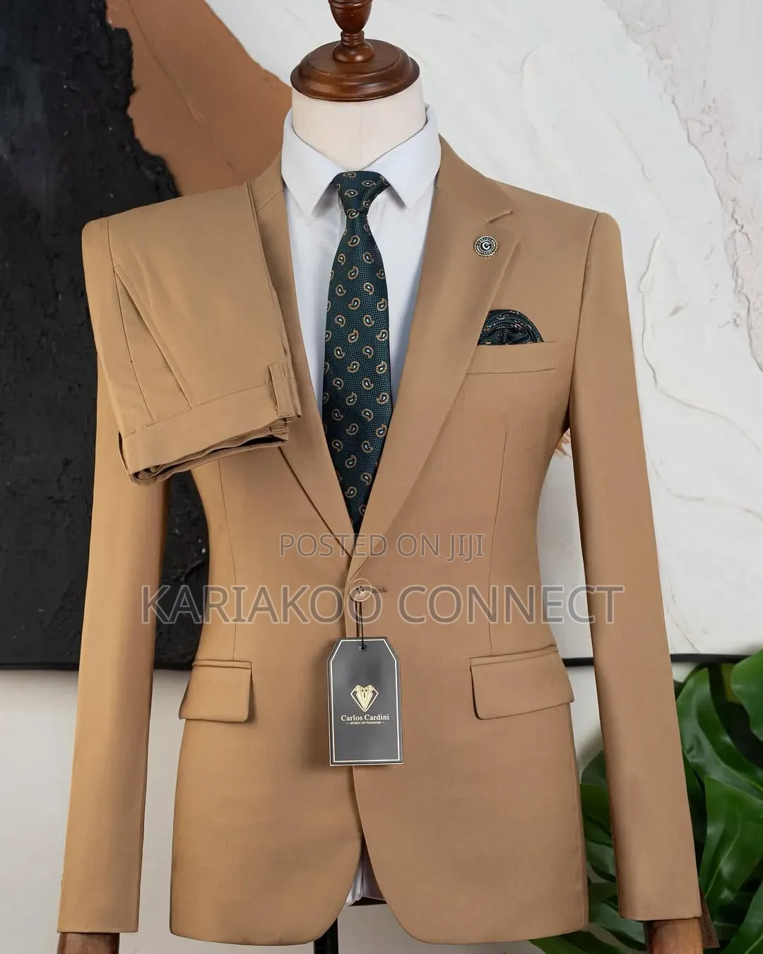 Camel Brown Premium Men's Classic Suit