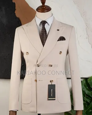 Cream Premium Men's Classic Suit