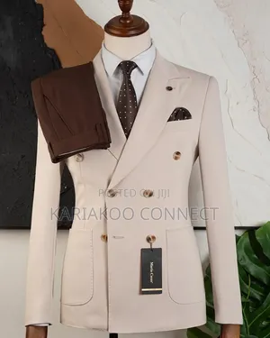 Cream Premium Men's Classic Suit