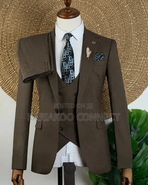 Dark Brown Premium Church Suit Form