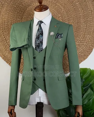 Green Executive Men's Suits Set