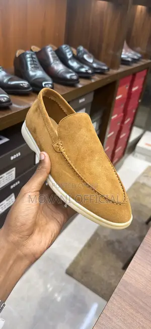 Brown Loro Piana Summer Walk Loafer