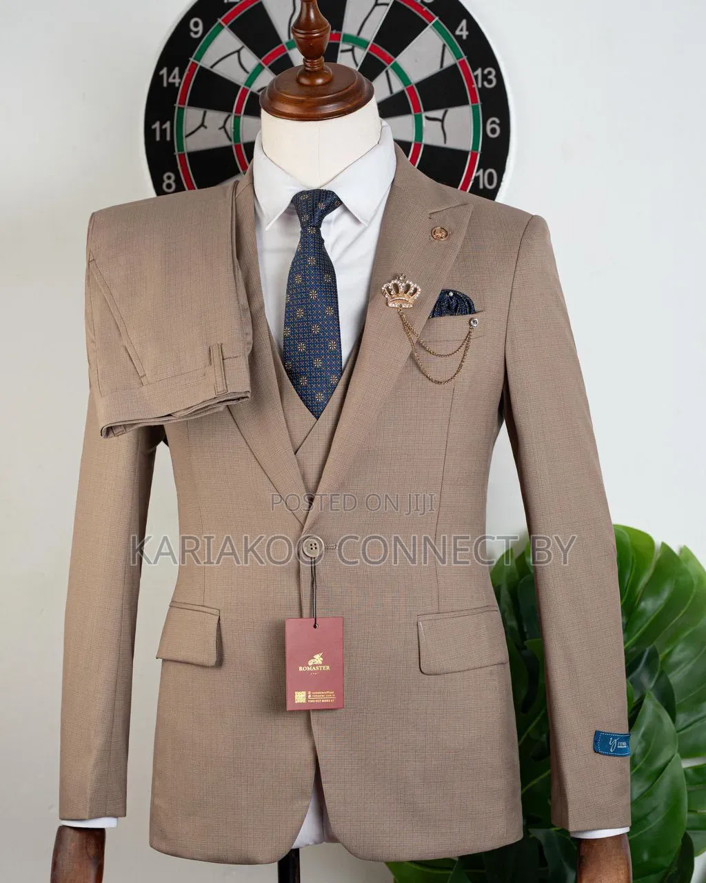 Premium Beige Royal 3-Piece Suit