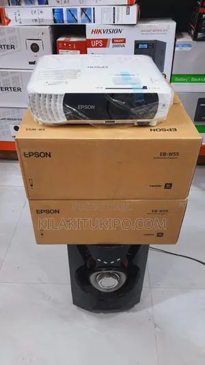 Eb-W55 Projector, Wifi, 2x Hdmi Ports, 4,000 Lumens, Up to 320 Inches