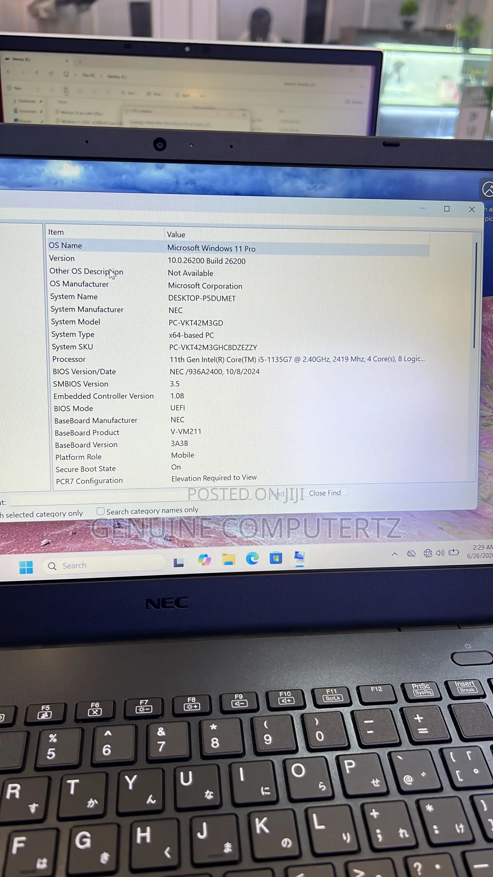 New Laptop NEC 8GB Intel Core i5 SSD 256GB