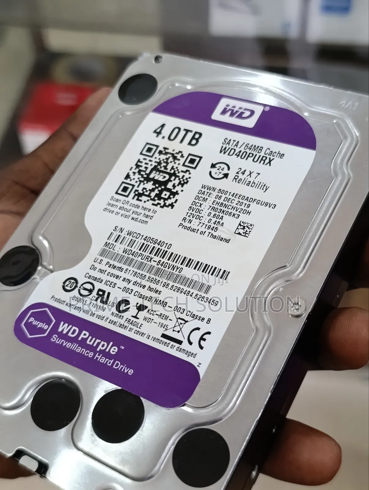 Wd Purple 4tb Surveillance HDD Wd40purx — DVR NVR | Tz