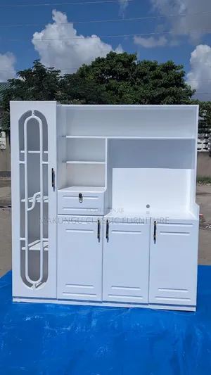 Kitchen Cabinet Ya Mwaka Wa Mbele Milango Minne Rangi Nyeupe