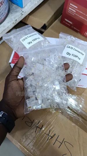 Cat6 Rj45 Connectors 100pcs — Kwa Network CCTV Cable | Tz