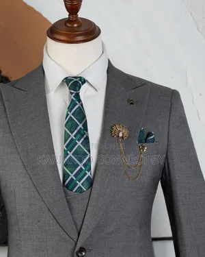 Luxury Charcoal Grey Executive Business Suit