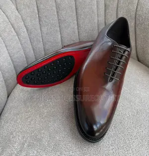 Cr7 Leather Oxford Dress Shoes Distinctive Red Sole