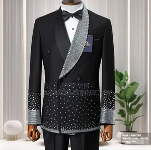 Exclusive Diamond-Studded Double Breasted Tuxedo