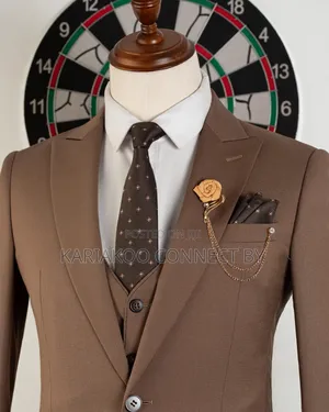 The Gentleman's Coffee Brown Slim-Fit Suit