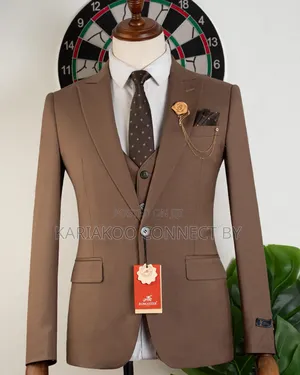 The Gentleman's Coffee Brown Slim-Fit Suit