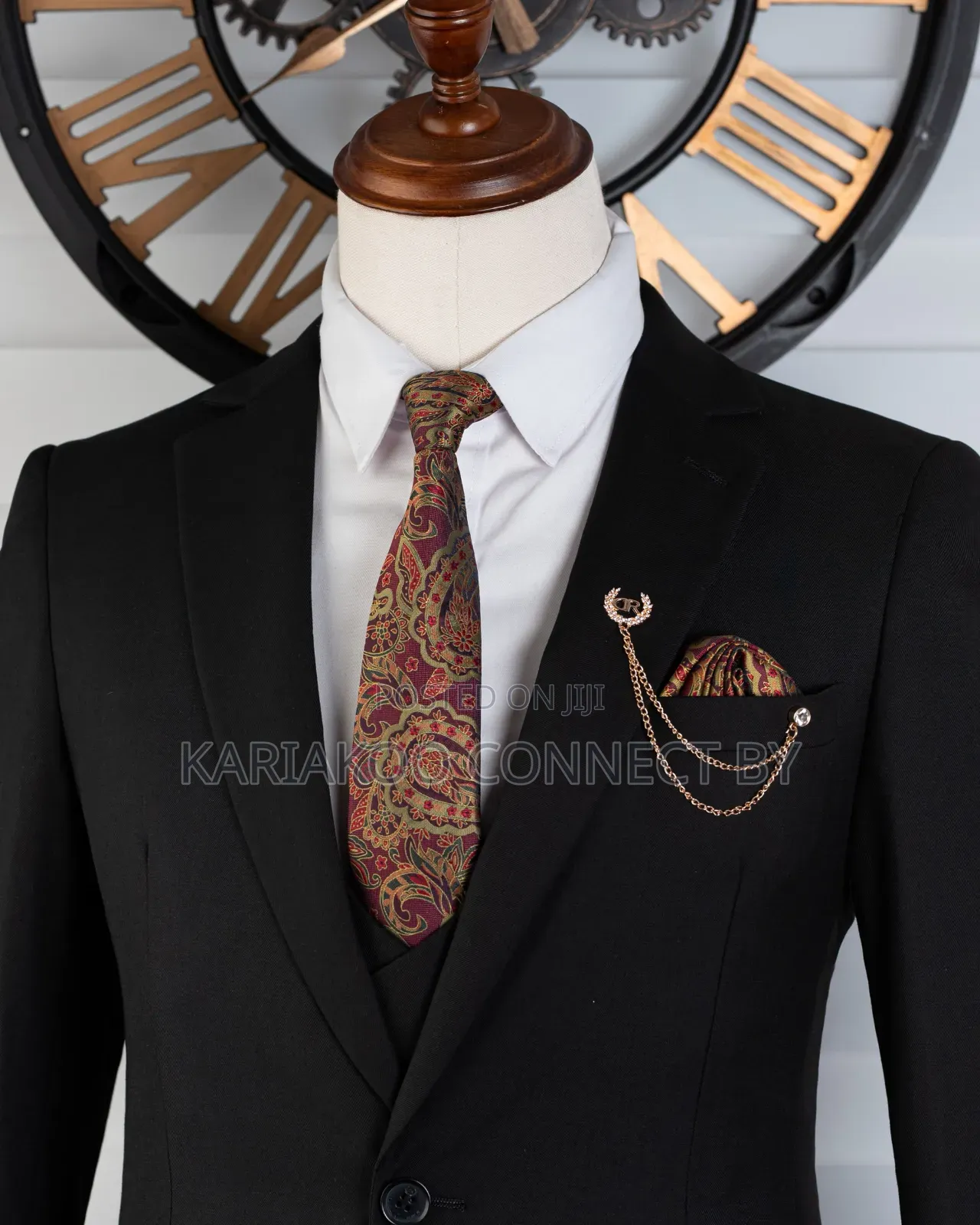 Premium Luxury Black 3-Piece Suit