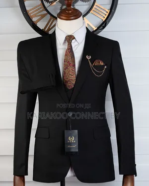 Premium Luxury Black 3-Piece Suit