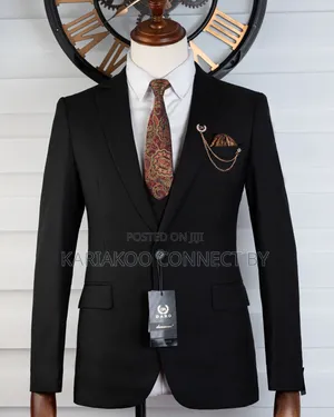 Premium Luxury Black 3-Piece Suit