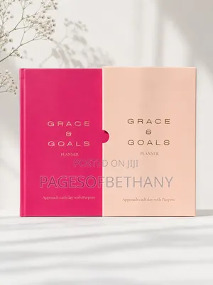 Grace Goals Christian Planner Set – Pink Peach Faith Journal