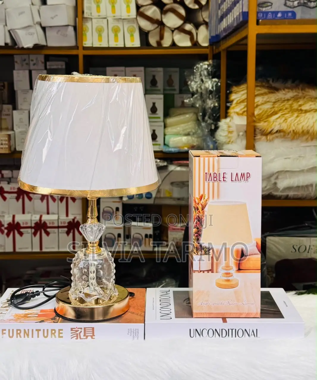 Elegant Crystal Table Lamp – Modern Bedside Living Room Lamp