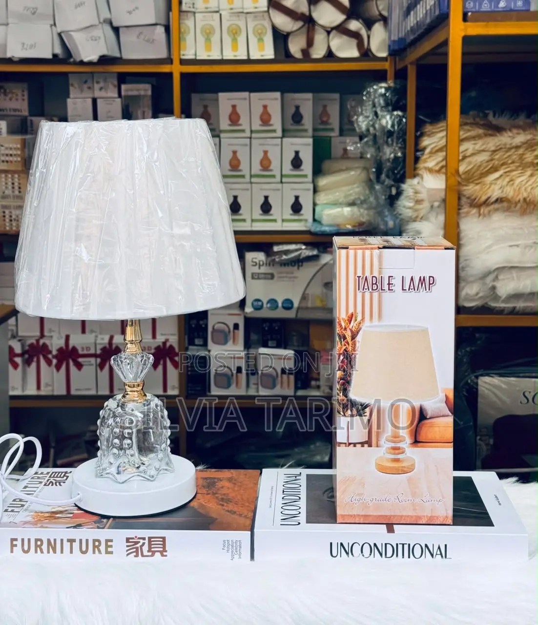 Elegant Crystal Table Lamp – Modern Bedside Living Room Lamp