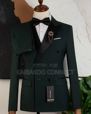 Navy Green Formal Men's Suit