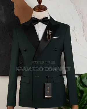 Navy Green Formal Men's Suit