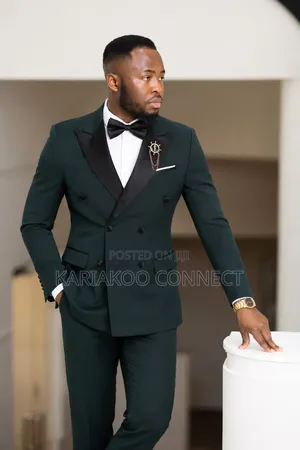Navy Green Formal Men's Suit