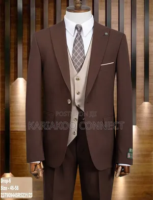 Brown Men's Three Pieces Classic.