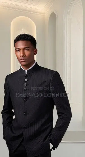 Classic Black Corduroy Suit