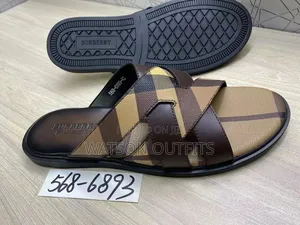 Lacoste Giorgio Arman Burberry Brands Men's Leather Sandals