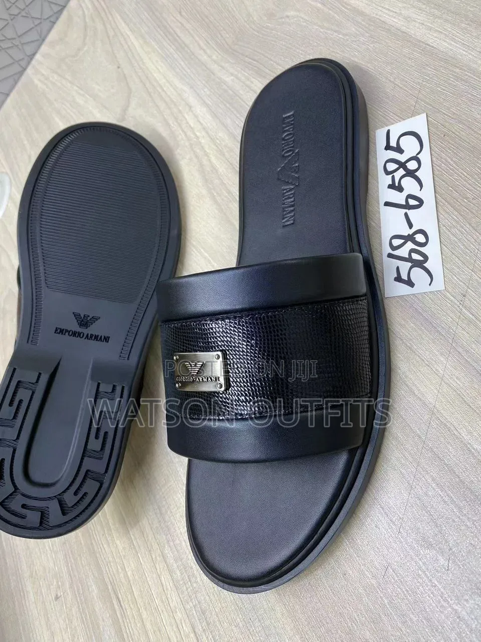Lacoste Giorgio Arman Burberry Brands Men's Leather Sandals