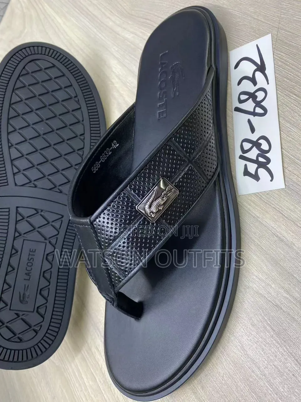 Lacoste Giorgio Arman Burberry Brands Men's Leather Sandals