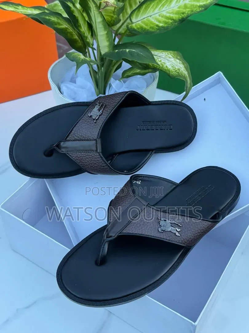 Lacoste Giorgio Arman Burberry Brands Men's Leather Sandals