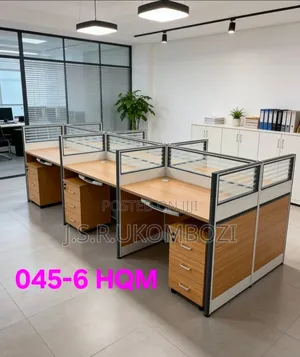 6-Seater Modern Office Workstation – Model 045-6 HQM