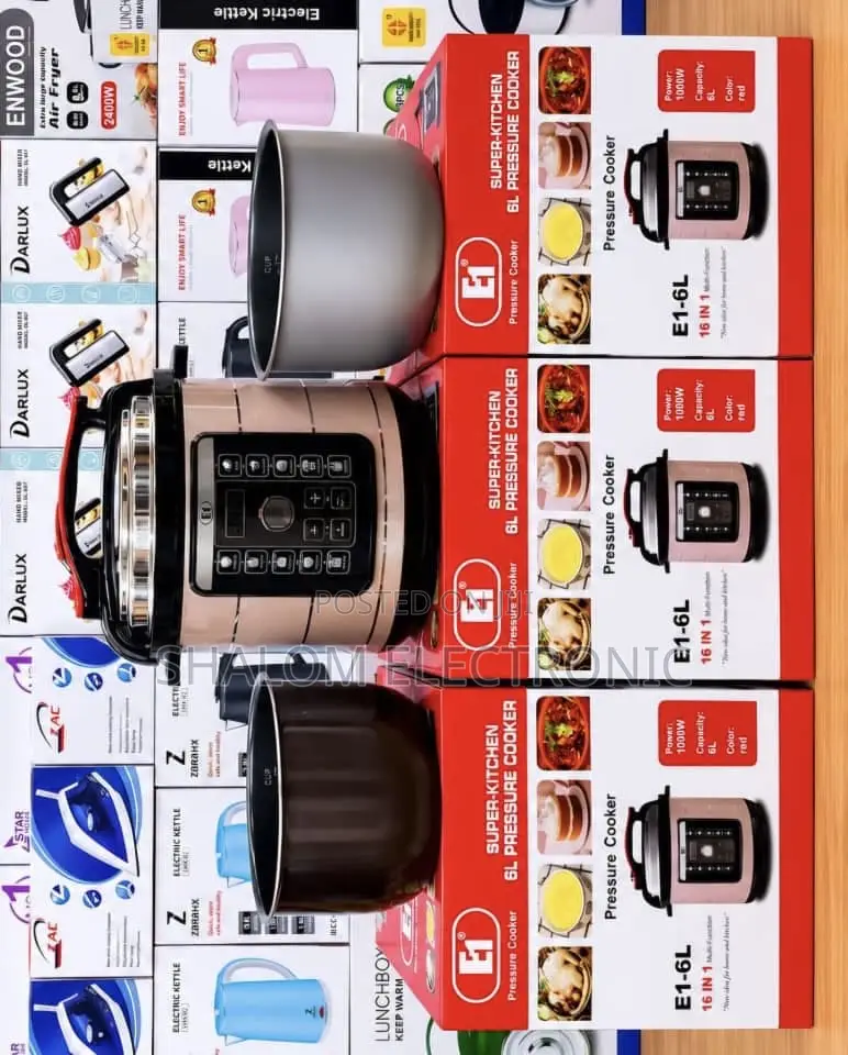 E1 Pressure Cooker. Lita 6