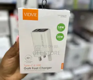 Vidvie Gan Fast Charger Type C and Usb