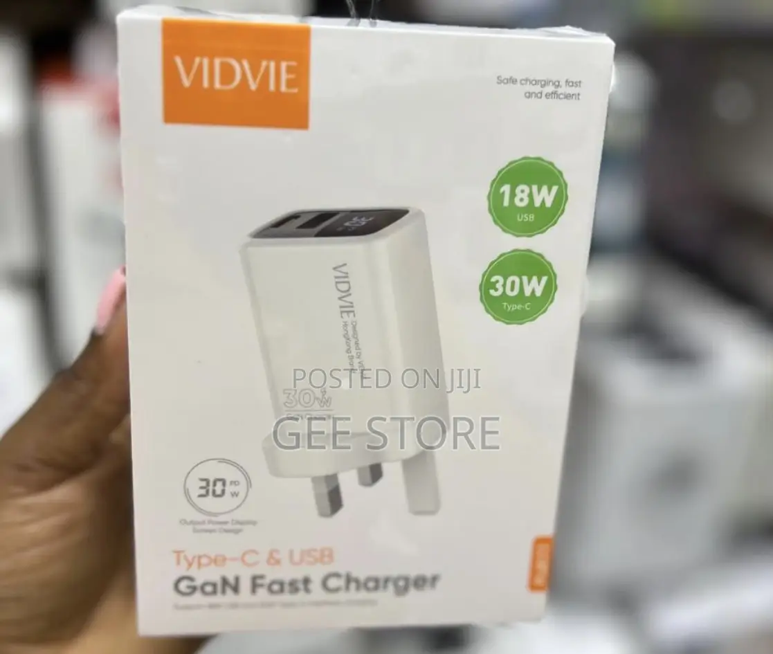 Vidvie Gan Fast Charger Type C and Usb