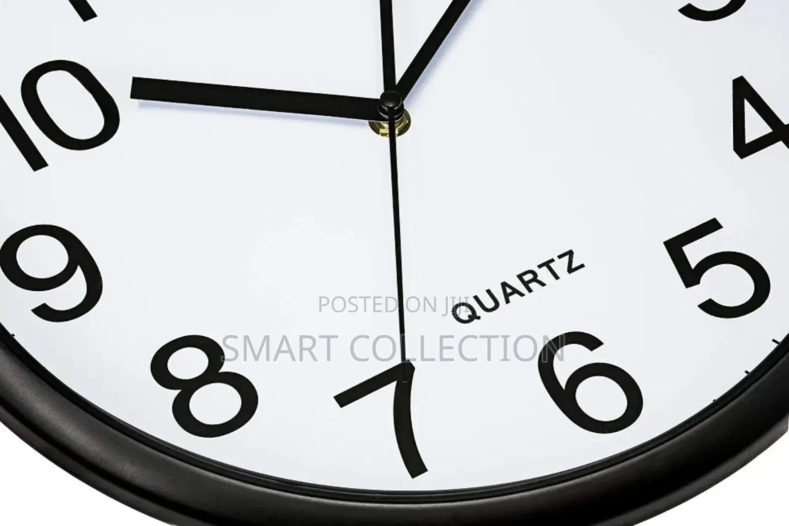 Black Wall Clock Silent Non Ticking 10 Inch Quality Quartz Battery